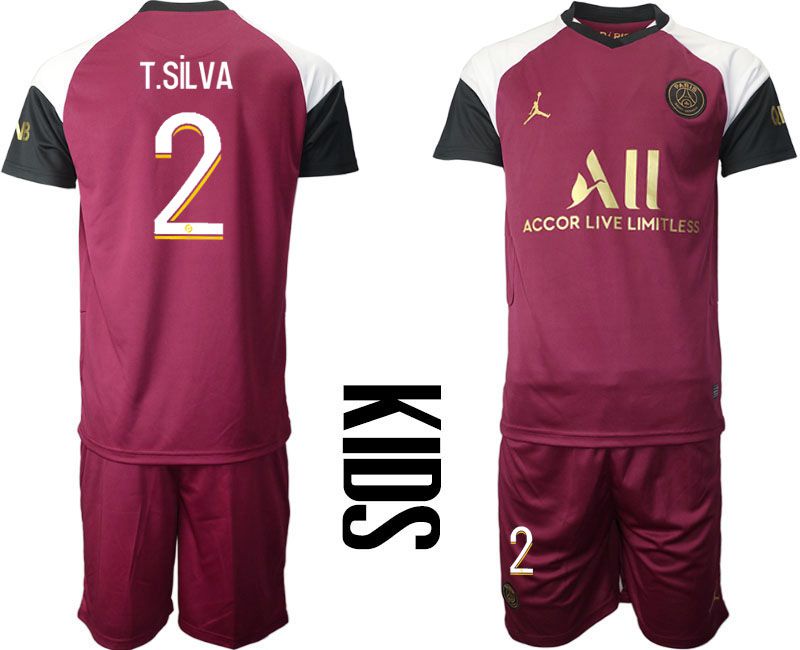 Youth 2020-2021 club Paris St German away #2 red Soccer Jerseys->paris st german jersey->Soccer Club Jersey